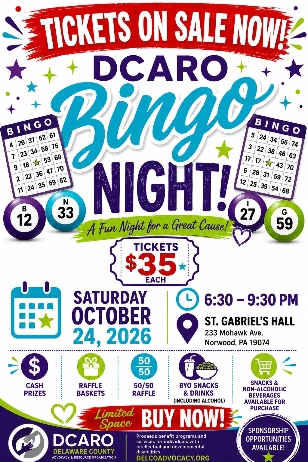 DCARO Bingo Night Tickets 35 JPEG