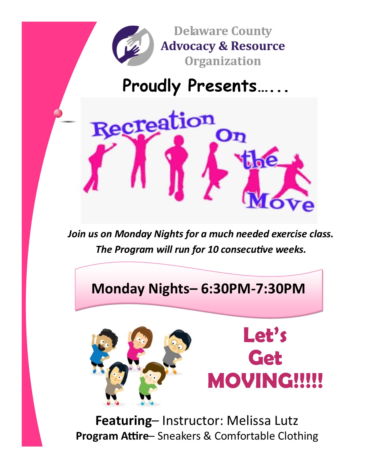 Exercise Flyer - Monday Nights