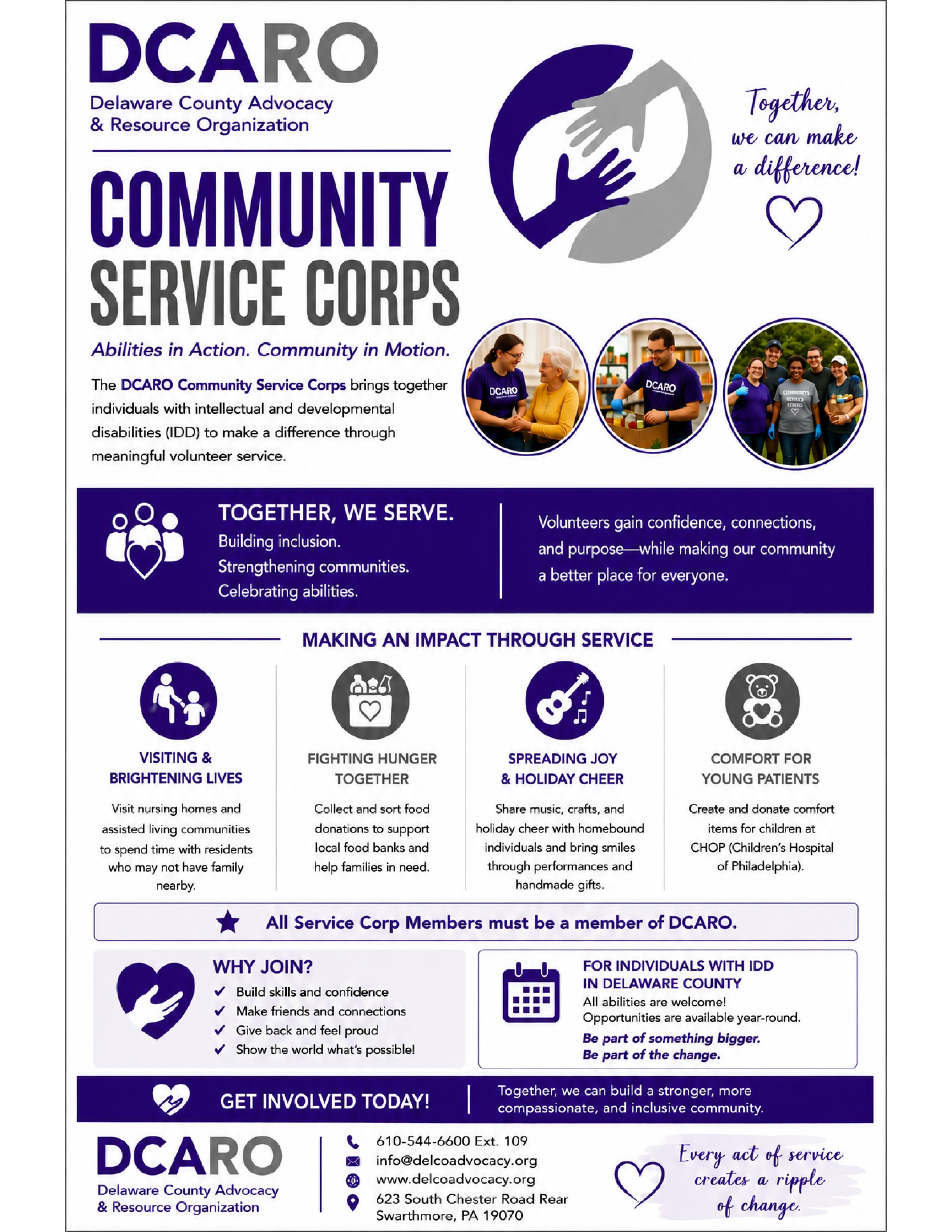 DCARO COMM. SERVICE CORPS FLYER 