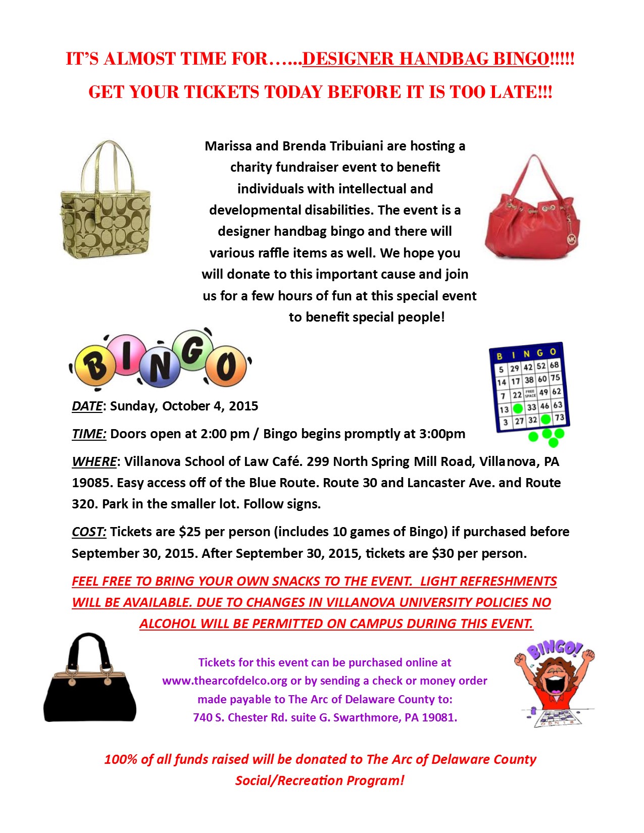 updated handbag bingo flyer